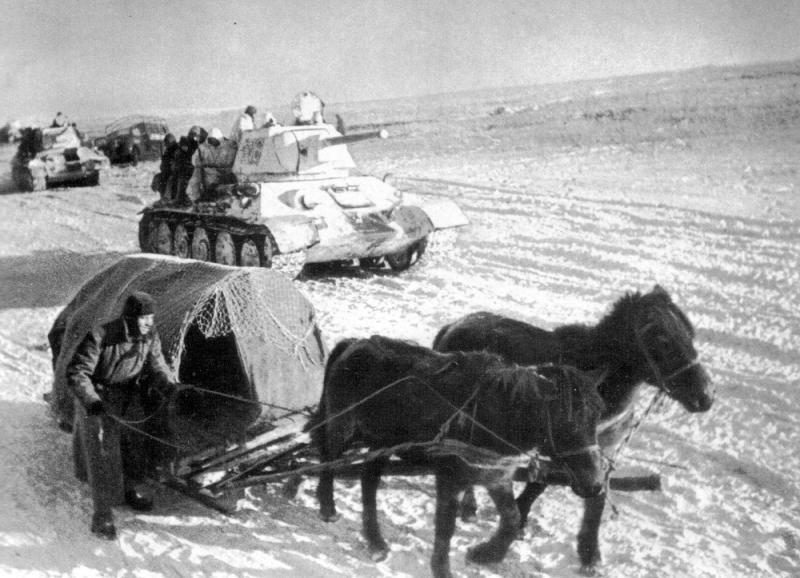 Советские войска в наступлении. Сталинградский фронт