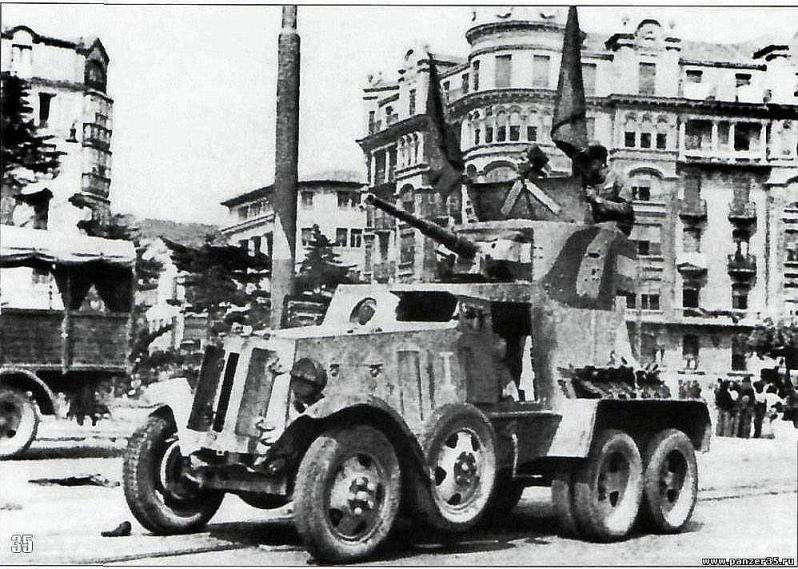 Бронеавтомобиль БА-6 в Испании. 1937