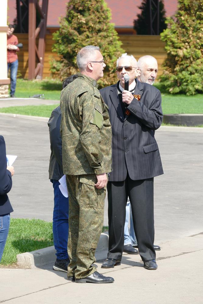 Выступление ветерана войны Бориса Яковлевича Полонского на открытии памятника