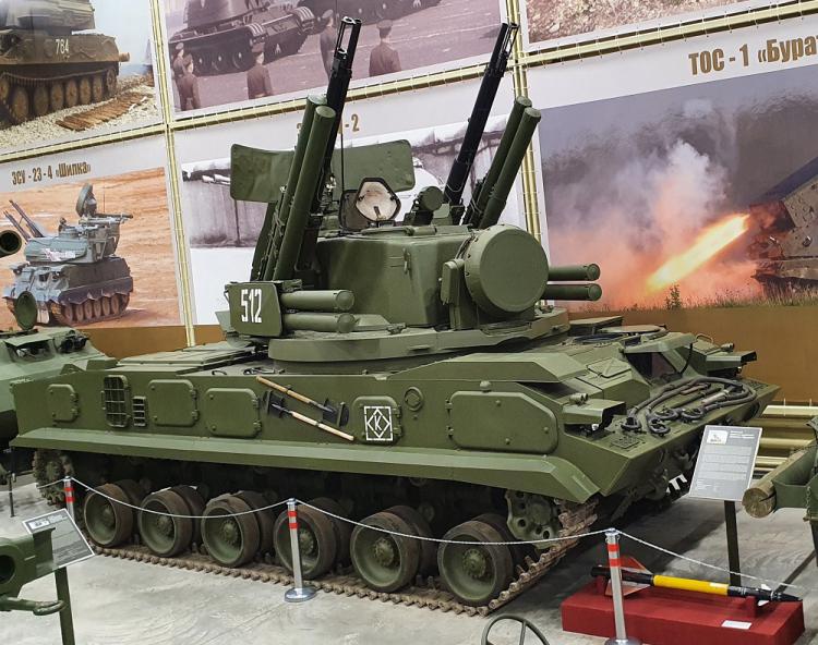 Зенитный пушечно-ракетный комплекс «Тунгуска» в Музее отечественной военной истории