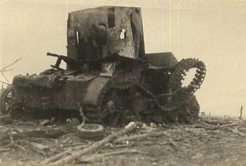 76-мм самоходная артиллерийская установка СУ-26, погибшая в бою